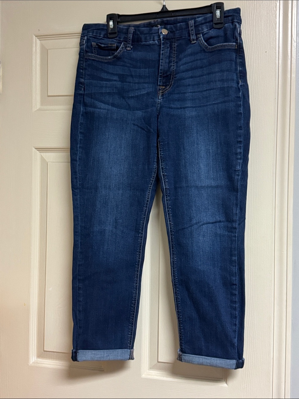 Women’s Jen 7 Dark Indigo Cropped Stretch Jeans